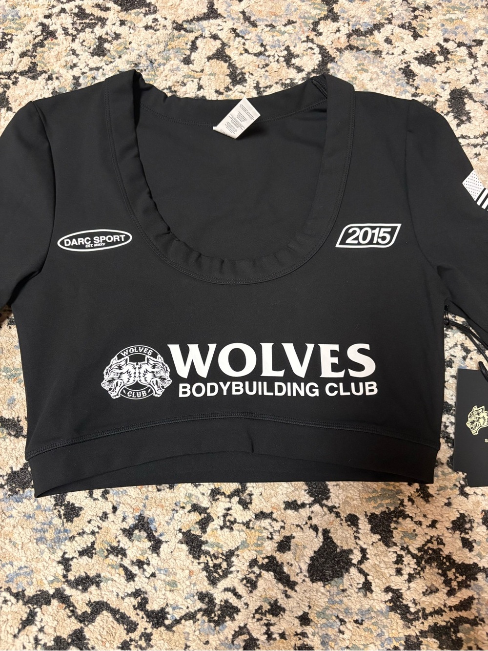 Darc Sport Black Wolves Bodybuilding Club Crop Top